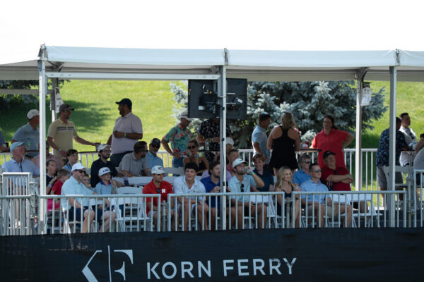 Fans at hole 18 during The Pinnacle Bank Championship