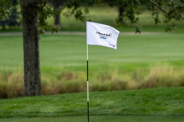 Hole 17 flag during The Pinnacle Bank Championship