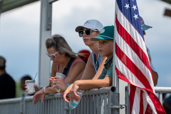 Fans watch from the pavilion during The Pinnacle Bank Championship