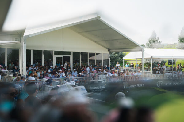 Hole #18 clubhouse views during the Pinnacle Bank Championship