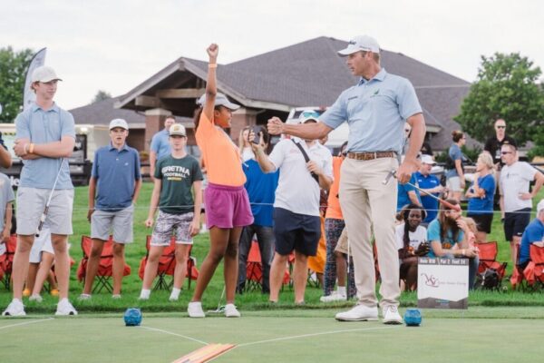 Golfers and spectators